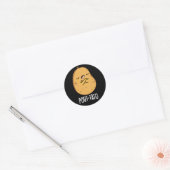 Pout-tato Funny Potato Pun Dark BG Ronde Sticker (Envelop)