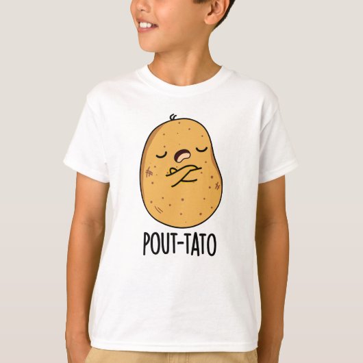 Pout-tato Funny Potato Pun T-shirt (Voorkant)