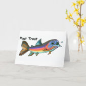 Pout Trout Kaart (Gele Bloem)