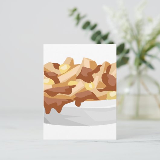 poutine briefkaart (Staand voorkant)