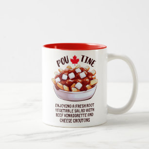 Poutine Canadese wortel plantaardige salade Tweekleurige Koffiemok