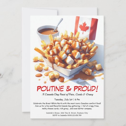Poutine et Fierté – Invitation à une fête gastrono (Devant)
