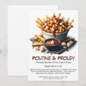 Poutine et Fierté – Invitation à une fête gastrono (Devant / Derrière)