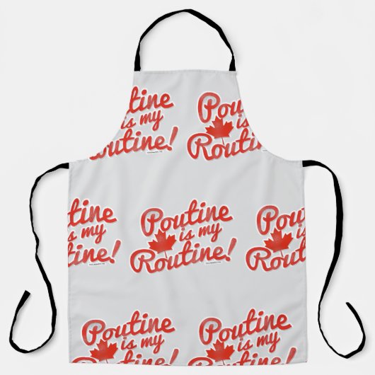 Poutine is mijn Routine Schort (Voorkant)