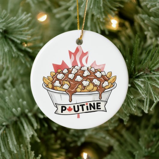 Poutine Keramisch Ornament (Boom)