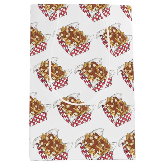 Poutine Quebec Canada Canadian Food French Fries Medium Cadeauzakje (Voorkant)