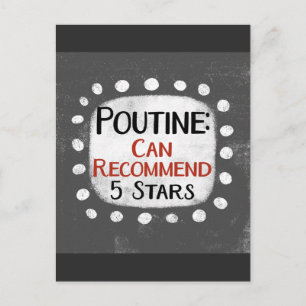 Poutine Review 5 sterren Briefkaart