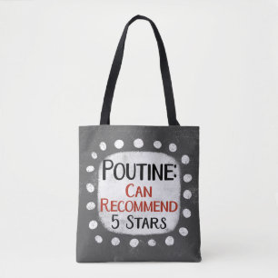 Poutine Review 5 sterren Canvas tas