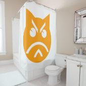Pouting Emoji Cat Douchegordijn (In situ)