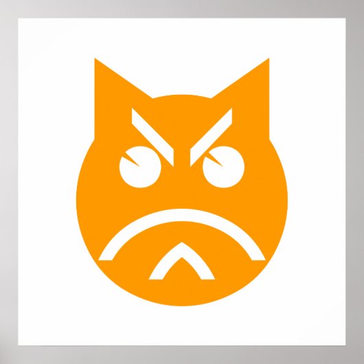 Pouting Emoji Cat Poster (Voorkant)