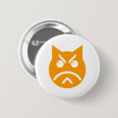 Pouting Emoji Cat Ronde Button 5,7 Cm (Voorkant /achterkant)