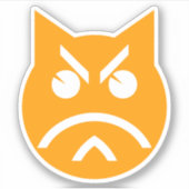 Pouting Emoji Cat Sticker (Voorkant)