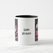 Poutres hautes Père Noël Mug avec texte (Centre)