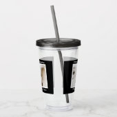 Pouty Face Cute Dog 40th Birthday Black Acryl Drinkbeker (Links)