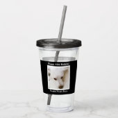 Pouty Face Cute Dog 40th Birthday Black Acryl Drinkbeker (Achterkant)