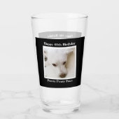 Pouty Face Cute Dog 40th Birthday Black Glas (Achterkant)