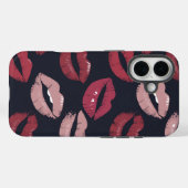 Pouty Lipstick Kiss Pattern Case-Mate iPhone Case (Achterkant (horizontaal))