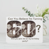 Pouvez-vous croire que j'ai 60 ans ? Invitation ph (Debout devant)