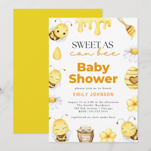 Pouvez-vous être Baby shower Invitation (Devant / Derrière)