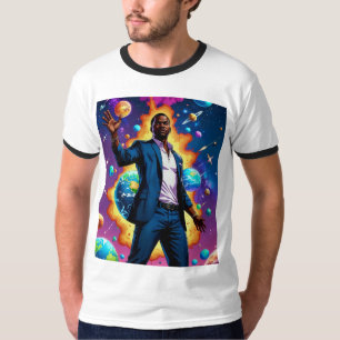 Pouvoir Galactique Afro Futurisme Tshirt cosmique