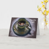 POUVONS-NOUS PARLER ? CARTE D'APOLOGIE : COFFE CUP (Fleur jaune)