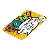 POW Bewaar de datum FunModern Kleurrijk Magneet (Linkerzijde)