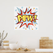 pow comic book-achtige explosie poster (Keuken)