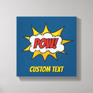 Pow Comic Geluidseffect Canvas Afdruk