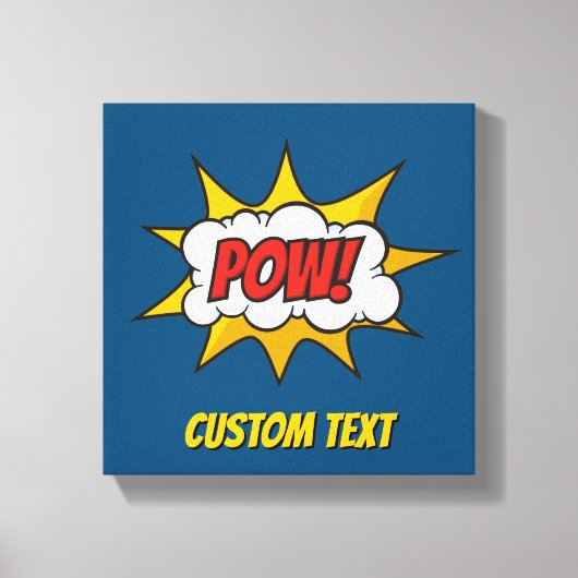 Pow Comic Geluidseffect Canvas Afdruk (Voorkant)