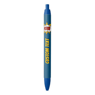 Pow Comic Sound-effect Blauwe Inkt Pen