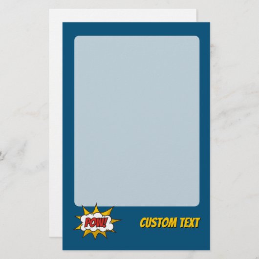 Pow Comic Sound-effect Briefpapier (Voorkant / Achterkant)