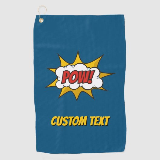 Pow Comic Sound-effect Golfhanddoek (Voorkant)