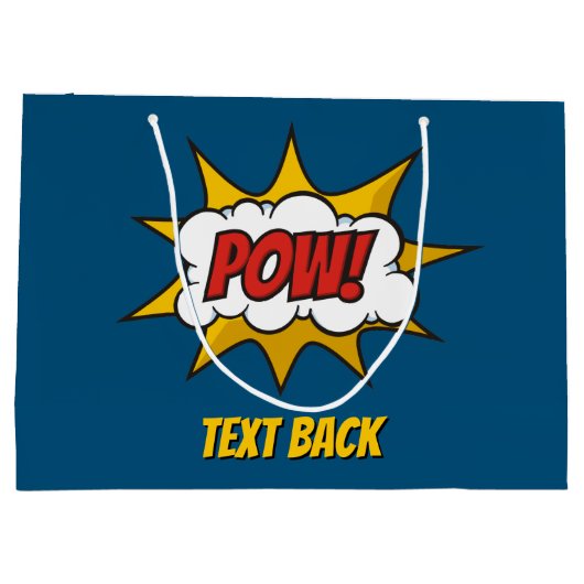 Pow Comic Sound-effect Groot Cadeauzakje (Achterkant)