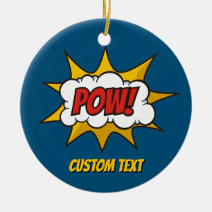 Pow Comic Sound-effect Keramisch Ornament