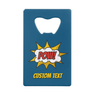 Pow Comic Sound-effect Kredietkaart Flessenopener
