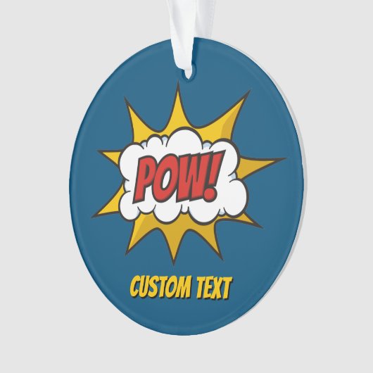 Pow Comic Sound-effect Ornament (voorkant)