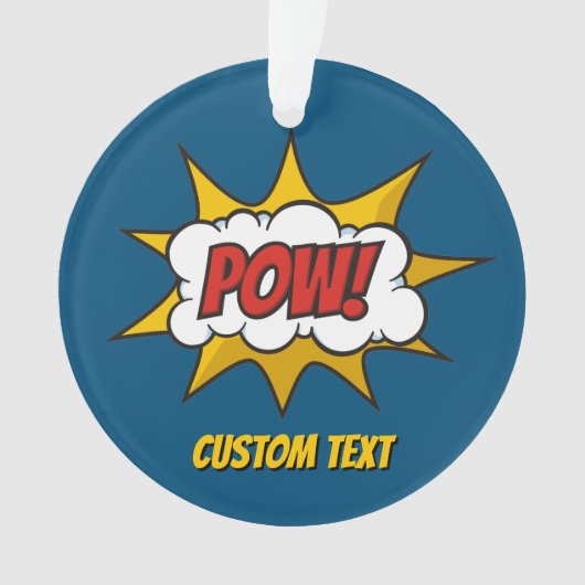 Pow Comic Sound-effect Ornament (voorkant)