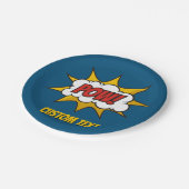 Pow Comic Sound-effect Papieren Bordje (Gekanteld)