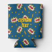 Pow Comic Sound Effect Pattern Blikjeskoeler (Voorkant)