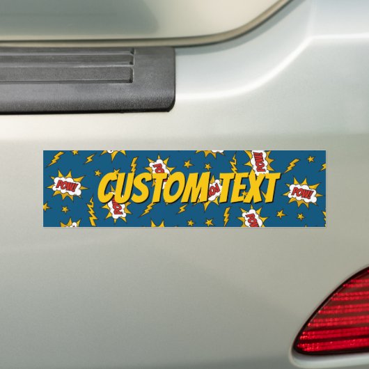 Pow Comic Sound Effect Pattern Bumpersticker (Op auto)