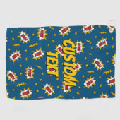 Pow Comic Sound Effect Pattern Golfhanddoek (Horizontaal)