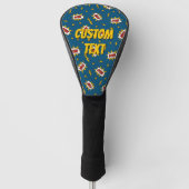 Pow Comic Sound Effect Pattern Golfheadcover (Voorkant)