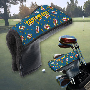 Pow Comic Sound Effect Pattern Golfheadcover