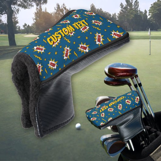 Pow Comic Sound Effect Pattern Golfheadcover