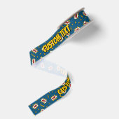 Pow Comic Sound Effect Pattern Grosgrain Lint (Achterkant)