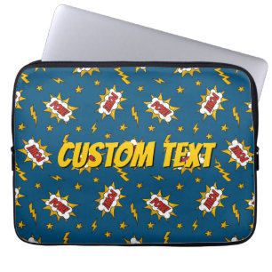 Pow Comic Sound Effect Pattern Laptop Sleeve