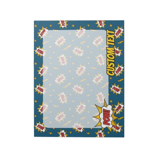 Pow Comic Sound Effect Pattern Notitieblok (Gedraaid)