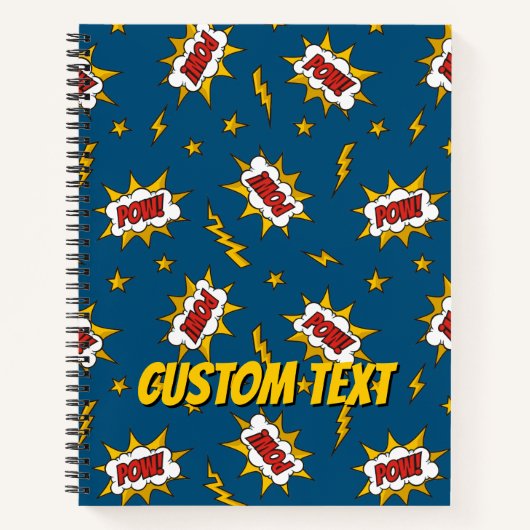 Pow Comic Sound Effect Pattern Notitieboek (Voorkant)