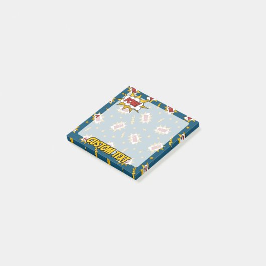 Pow Comic Sound Effect Pattern Post-it® Notes (Schuin)