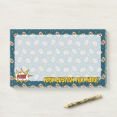 Pow Comic Sound Effect Pattern Post-it® Notes (Op bureau)